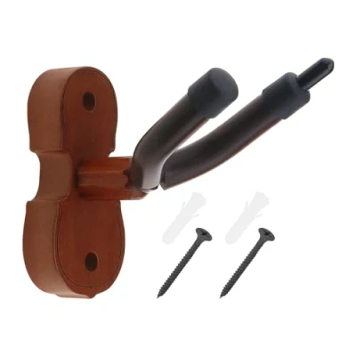 Image of SG Store Violin Wall Mount Hanger Hook Wooden Base Display Bracket Holder Stand for Home Studio String Instrument Accessories