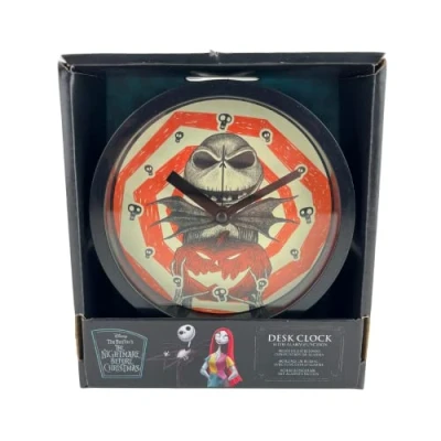 Image of The Nightmare Before Christmas Alarm Clock (Jack Skellington Design) 12cm Diameter Official Merchandise