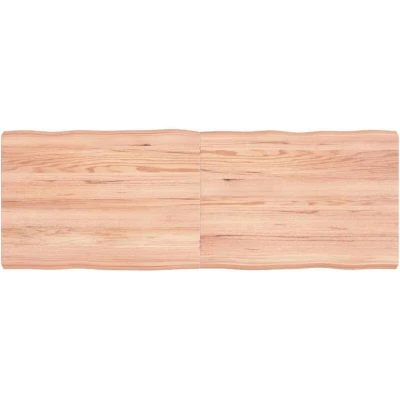 Image of vidaXL Table Top Light Brown 140x50x(2 6)cm Treated Solid Wood Live Edge
