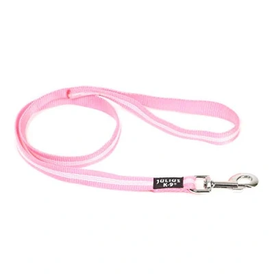 Image of Julius K9 IDC Tubular Webbing Leash with Handle, Pink, 19 mm x 1 m