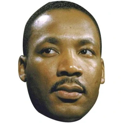 Image of FoxyPrinting Martin Luther King Celebrity Cardboard Party Face Mask Fancy Dress