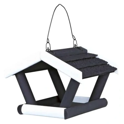 Image of Trixie Natura Hanging Bird Feeder, 17 x 19 14 cm, Black/White