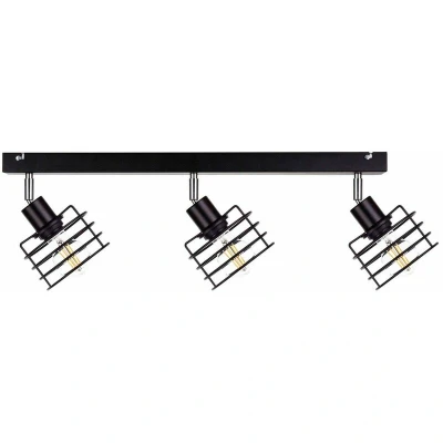 Image of Viva Ceiling Spotlight Bar Black, 60cm, 3x E27