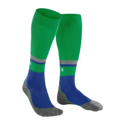 Image of FALKE Men&#039;s RU Compression Energy M KH Functional Yarn With 1 Pair Running Socks, Blue (Yve 6714) Calf circumference W2 stripes, 5.5 8