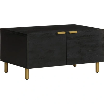 Image of vidaXL Coffee Table Black 80x50x40 cm Engineered Wood