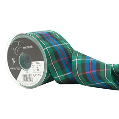 Image of Berisfords Polyester Tartan, Rose, 10.4 x 7.5 cm