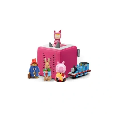 Image of Tonies Toniebox Children&#039;s Favourites Starter Bundle Inc Toniebox, Thomas + Friends, Peppa Pig, Peter Rabbit, Paddington, Early Development &amp; Activity Toys (Pink)