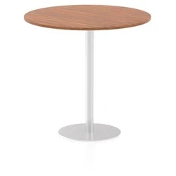 Image of Italia 1200mm Poseur Round Table Walnut Top 1145mm High Leg