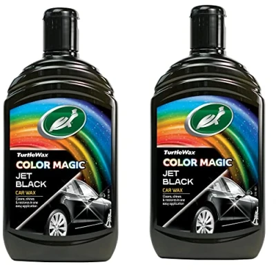 Image of Turtle Wax Color Magic Jet Black 2 Pack Triple Action Car Polish Removes Scratches &amp; Blemishes While Building A Deep Shine Restore Your Cars Paint Work For Long Lasting Protection