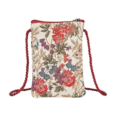 Image of Signare Tapestry Mini Crossbody Phone Bag, Ladies Purse for Phone, Mobile Purse, Smart Bag (Flower Meadow)