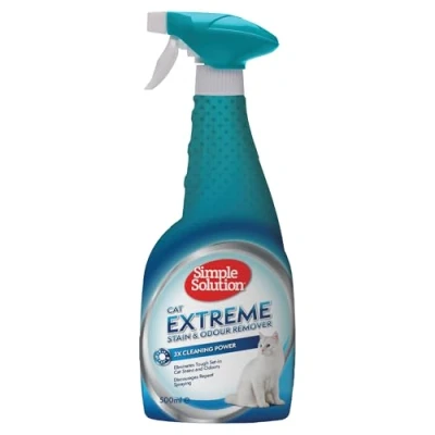 Image of Simple Solution Extreme Cat Stain and Odour Remover, Enzymatic Cleaner with 3X Pro Bacteria Cleaning Power 500ml