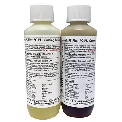 Image of Polycraft PT Flex 70 Fast Curing Polyurethane Casting Rubber 500g Kit