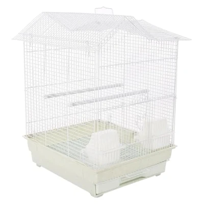Image of KCT Santiago Plus Small Exotic Portable Bird Cage White