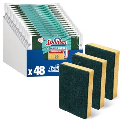 Image of Spontex Sponge, Yellow, 3 Unité (Lot de 16)