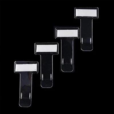 Image of 5 Pieces Transparent Car Parking Ticket Holder Clip Windshield Windscreen Tickets with Adhesive Tape Permit Work Pass Clips
