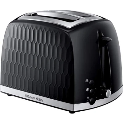 Image of Russell Hobbs Honeycomb 2 Slice Black Toaster