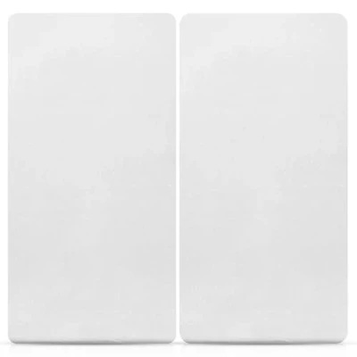 Image of Sasma Home 2 x cot Fitted sheets 120x60cm 100% Cotton, Soft breathable baby (White)