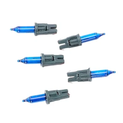 Image of Christmas Concepts® Pack of 5 Dark Blue Push in Spare Bulbs 2.5v 0.35w 0.14a Replacement