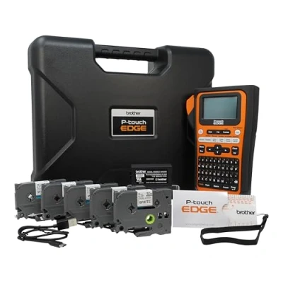 Image of Brother PT E310BTBP Contractor Kit: P Touch Handheld Industrial Label Printer with Bluetooth &amp; USB C Plus 5 Tapes (up to 18mm Labels)