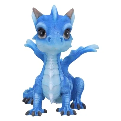 Image of Nemesis Now Ice Dragonling Figurine 12.3cm, Resin, Blue, Baby Dragon Figure, Blue Figurine, Collectable Giftware, Cast in the Finest Expertly Hand Painted