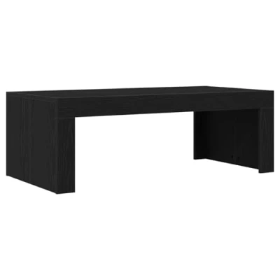 Image of vidaXL Coffee Table Black Oak 102x50x35 cm Engineered Wood