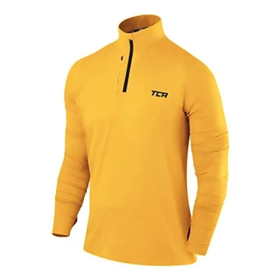 Image of TCA Fusion Gym Tops for Men Training Sports Long Sleeve Running Top Clothes Spectra Yellow, S