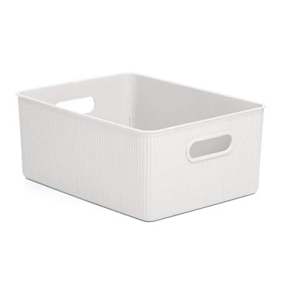 Image of Tatay 7010301 Baobab Large Multi Purpose Storage Basket with Capacity for 15 Litres, White, 29.4 x 38.5 16