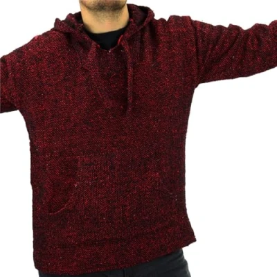 Image of LOUDelephant Recycled Mexican Baja Jerga Hoody Red Fleck (3X Large)