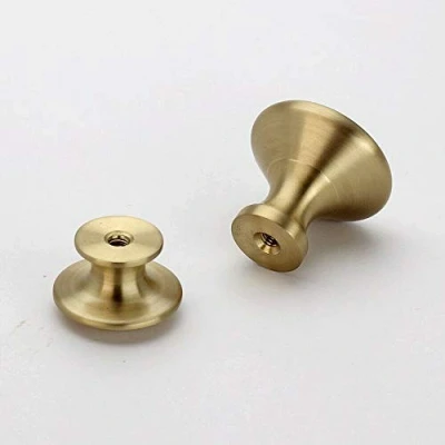 Image of Vogueing Tool Round Knobs Handle, 2pcs Brass Unrust Gold Contemporary Modern Furniture Cupboard Handles Drawer Dresser Handles/S Small Head Shape