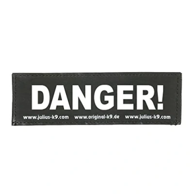 Image of Interchangeable Patches, 1 pair, DANGER!, Size: Baby 1, Black