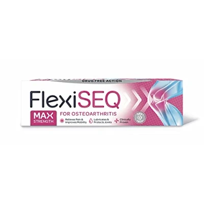 Image of FlexiSEQ Max Strength Topical Gel, 50g, Drug Free, Joint Pain Relief (Packaging May Vary)