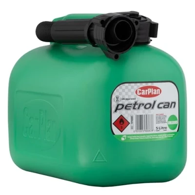 Image of CarPlan Unleaded Petrol Fuel Can, Green, 5 Litres