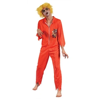 Image of Bristol Novelty AF032 Zombie Prisoner Man Orange Boiler Suit, Chest Size 42&quot; 44&quot; inch