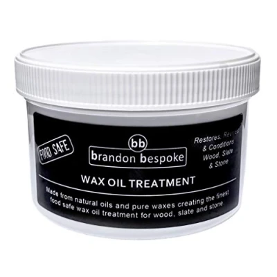 Image of Wax Finishing Treatment (Food Safe) Chopping Board 350ml Oil Brandon Bespoke for Wood Slate &amp; Stone