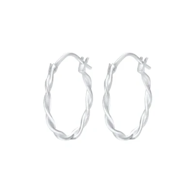 Image of Elli Women 925 Silver Hoop Earrings