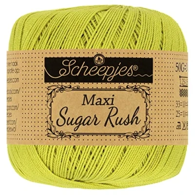 Image of Scheepjes Maxi Sugar Rush 245 Green Yellow Yarn 10x50g