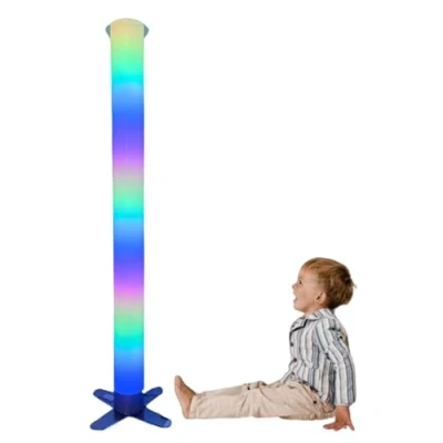 Image of Playlearn 180cm Sensory Changing Waterless Tube for Room Equipment Pulse LED Light Bedroom Living Gaming Dimmable Corner Lamp Multi Exploration Kids