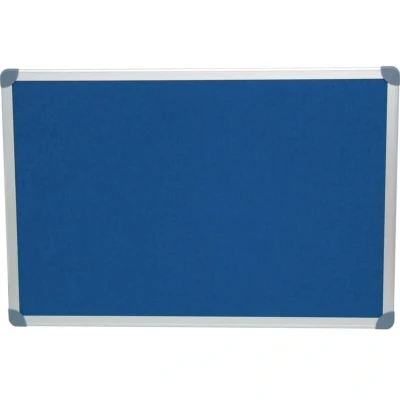 Image of Offis Executive Felt Notice Board 900X600MM Blue/Aluminium Trim