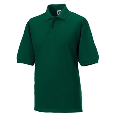 Image of Russell Europe Classic Cotton Pique Polo Bottle Green XL