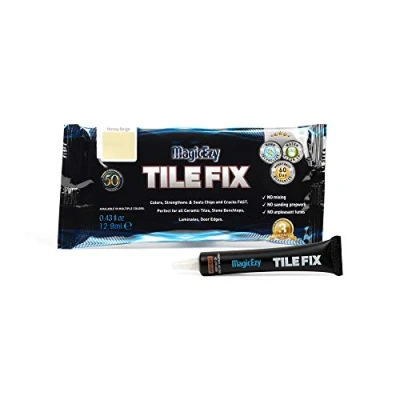 Image of MagicEzy Tile Fix: Strong Scratch Repair Touch Up Filler for Crack Chipped, Cracked, Scratched Porcelain Tiles Gap (Honey Beige)