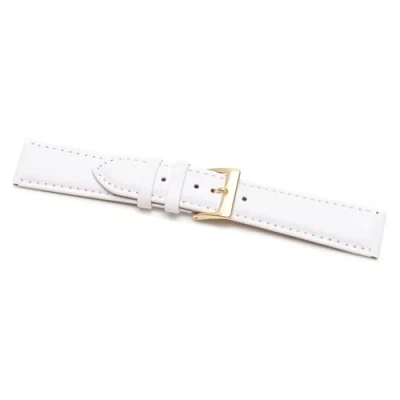 Image of Birch Leather Watch Straps Soft Padded for Men Women Band Replacement Men’s Bracelet Clasp Buckle 12mm 30mm 6 Colours (12mm, White)