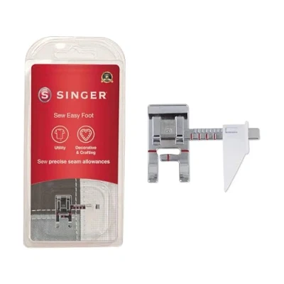 Image of SINGER Presser Foot, Metal Plastic, Adjustable Guide, Beautiful Topstitching Sewing Made Easy