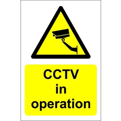 Image of CCTV in Operation Sign 3mm Aluminium Composite Ultra hi Durability 400mm x 300mm