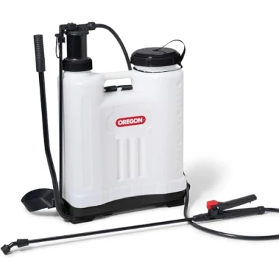 Image of Oregon Backpack Pressure Garden Chemical/Weed Killer Sprayer with Lance and 4 Adjustable Spray Nozzles, 16 Litres, Knapsack Wearable Gardening Accessories