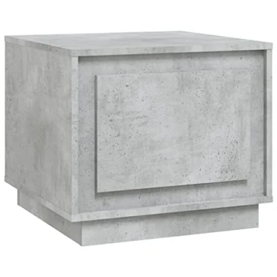 Image of vidaXL Coffee Table With Storage Stylish Design Concrete Grey Constructed From Durable Engineered Wood Easy To Clean Ample Space Practical Door Assembly Dimension: 51x...