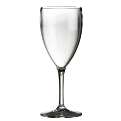 Image of AIOS Large Unbreakable Polycarbonate Wine Glasses. Capacity 350ml. (Pack of 2)