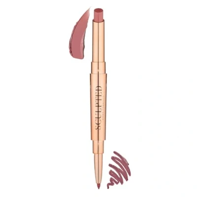 Image of Lip Duo 2 in 1 Lipstick &amp; Liner from Sculpted by Aimee (Mauve Match) Travel Friendly, Double Ended to Sculpt, Shape Colour Lips
