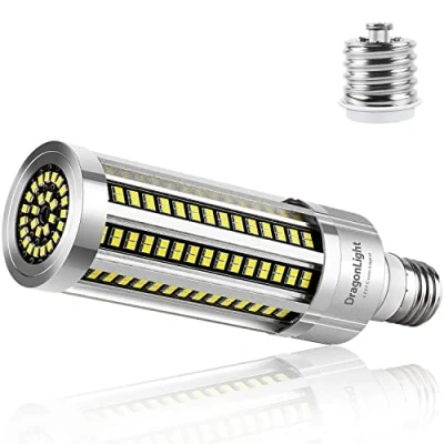 Image of 60W Super Bright LED Corn Light Bulb Fanless(500 Watt Equivalent) E27/E40 Large Base Lamp 6000K Daylight 7,200 Lumens for Residential and Commercial Ceiling Lighting