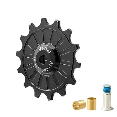 Image of YLME Bicycle Jockey Wheel, 11 17T Ceramic Bearing Rear Derailleur Pulley for 7 Speed Bikes,Black,14T