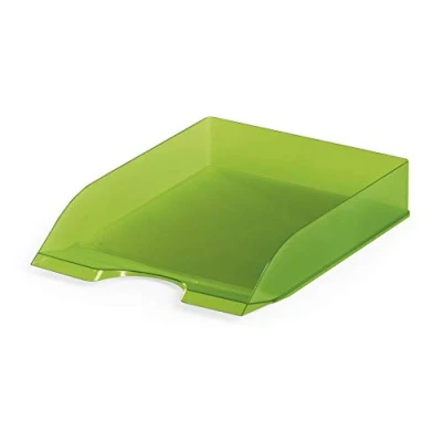 Image of Durable 1701673017 Letter Trays (Basic, for Format DIN A4 to C4, stackable) 6 Piece, Green Transparent
